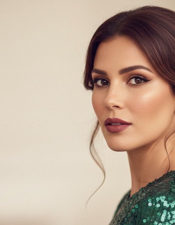 Mulher com cabelo Penteados para festa cabelo médio