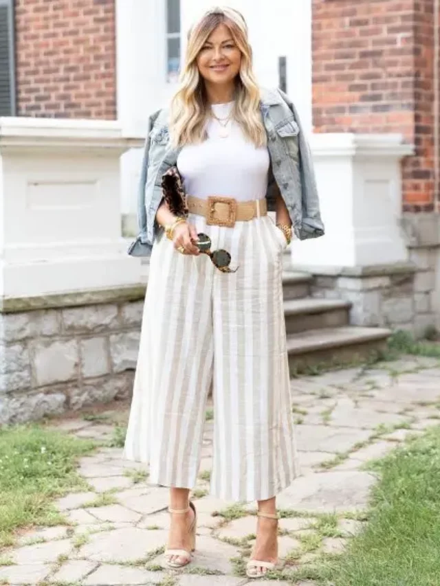 looks com calça largas e jaqueta jeans