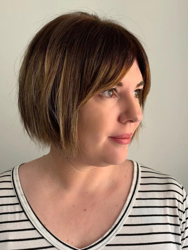 9 cortes bob côncavo para controlar o volume