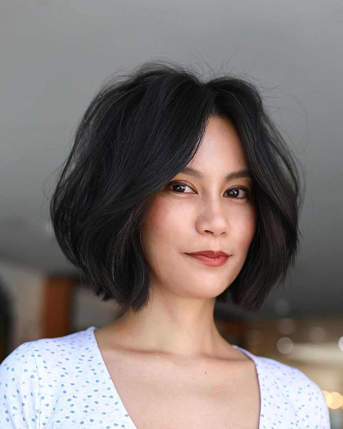 9 cortes de cabelo feminino rejuvenescedor 9 Corte para disfarçar bochechas redondas
